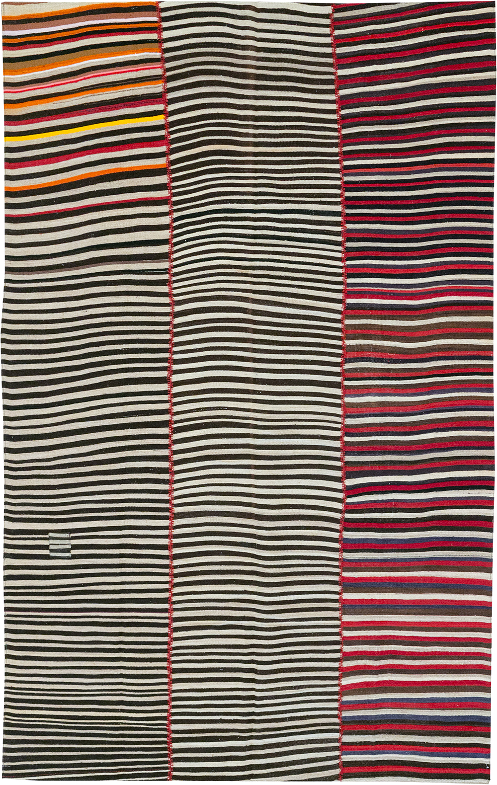 Vintage Persian Flatweave Kilim Accent Carpet, No.32438 - Galerie Shabab