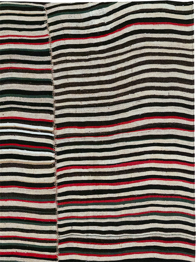 Vintage Persian Flatweave Kilim Accent Rug, No.32439 - Galerie Shabab