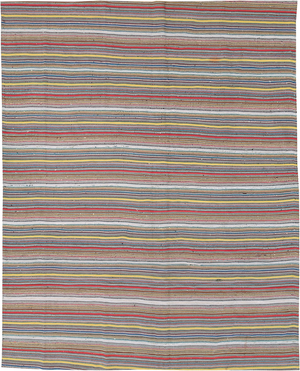 Vintage Persian Flatweave Kilim Small Room Size Carpet, No.32441 - Galerie Shabab