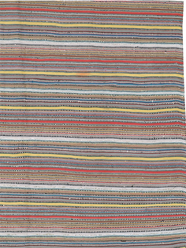 Vintage Persian Flatweave Kilim Small Room Size Carpet, No.32441 - Galerie Shabab