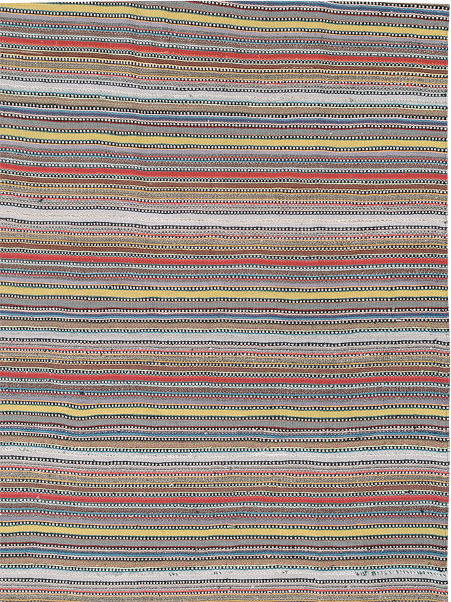 Vintage Persian Flatweave Kilim Small Room Size Carpet, No.32441 - Galerie Shabab
