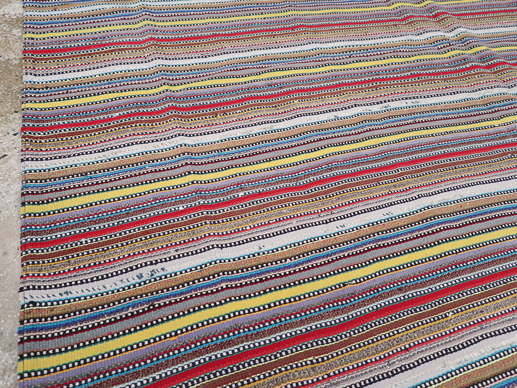 Vintage Persian Flatweave Kilim Small Room Size Carpet, No.32441 - Galerie Shabab