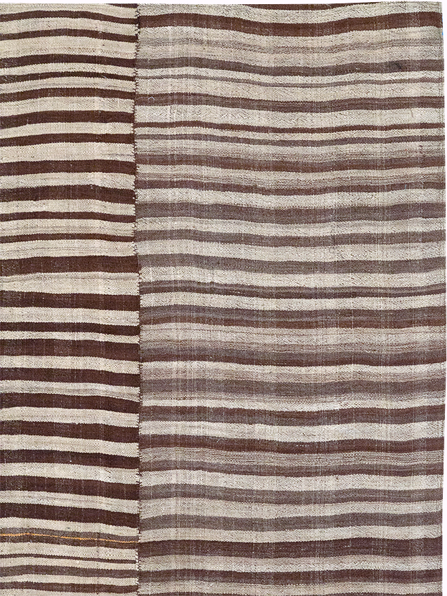 Vintage Persian Flatweave Kilim Gallery Carpet, No.32442 - Galerie Shabab