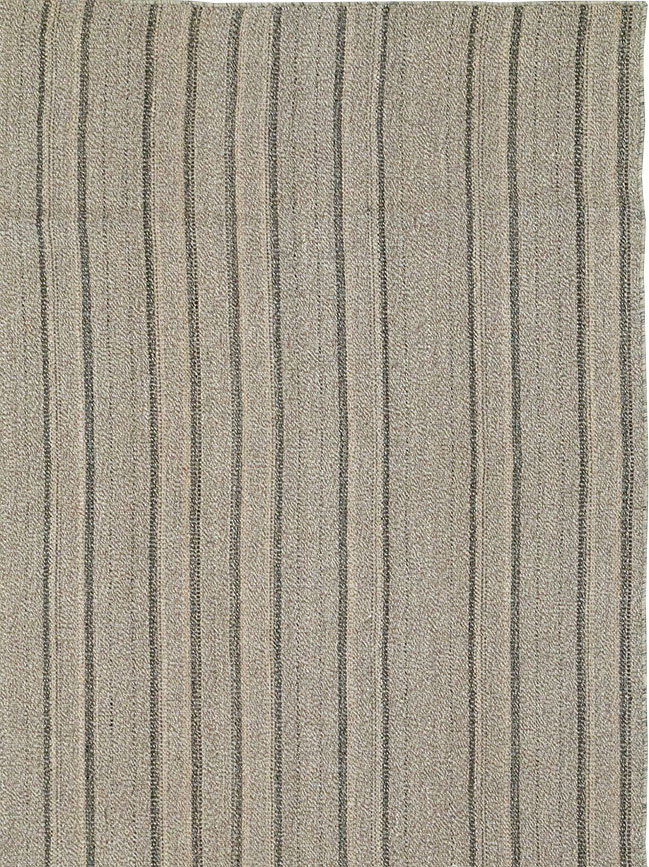 Modern Persian Flatweave Kilim Large Room Size Carpet, No.32446 - Galerie Shabab