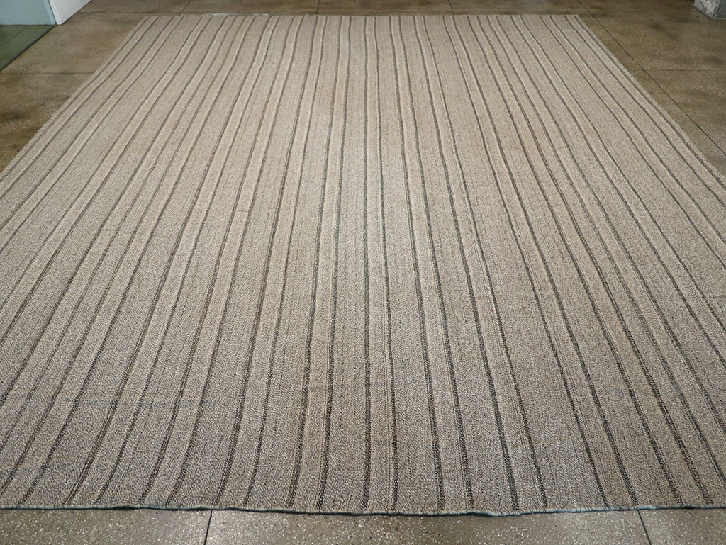 Modern Persian Flatweave Kilim Large Room Size Carpet, No.32446 - Galerie Shabab