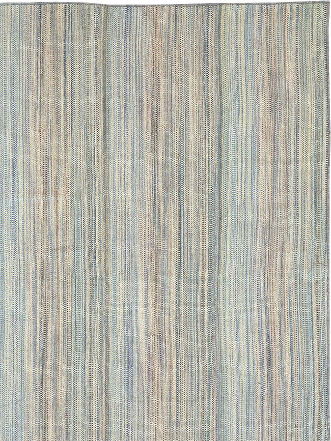 Modern Turkish Flatweave Kilim Room Size Carpet, No.32451 - Galerie Shabab