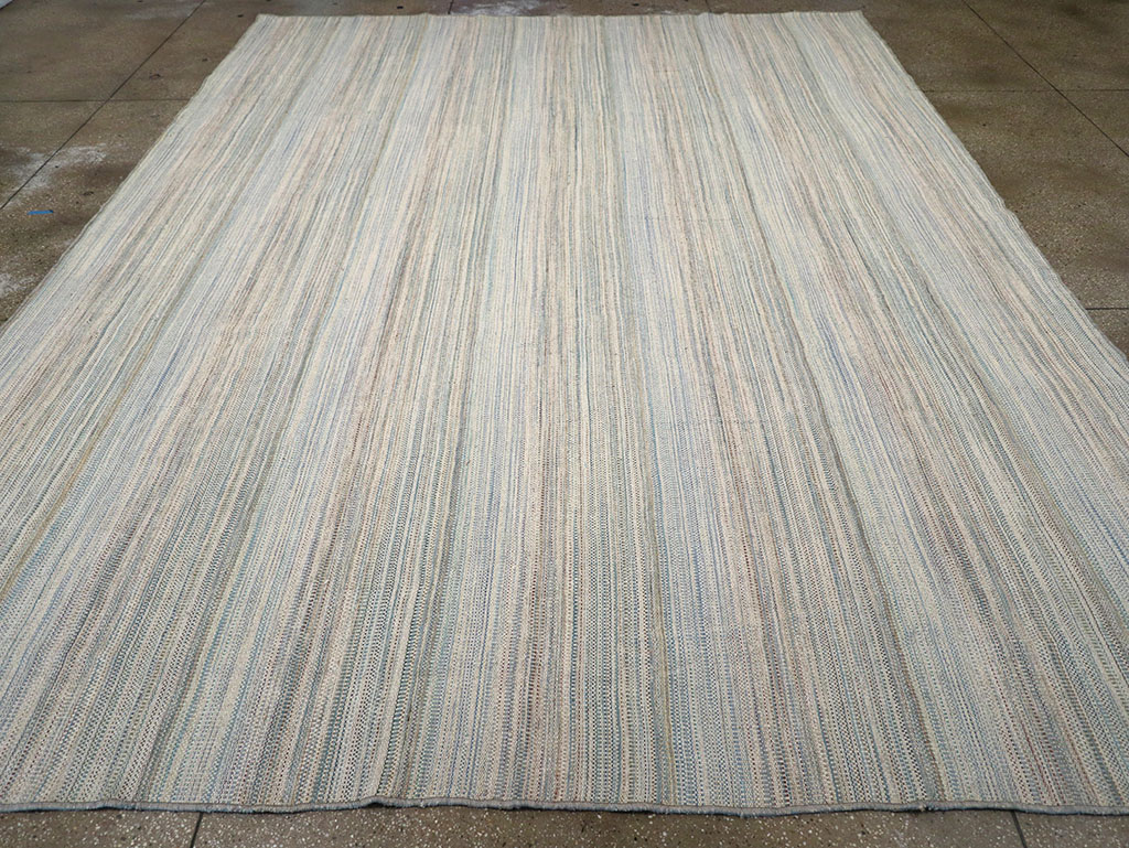 Modern Turkish Flatweave Kilim Room Size Carpet, No.32451 - Galerie Shabab