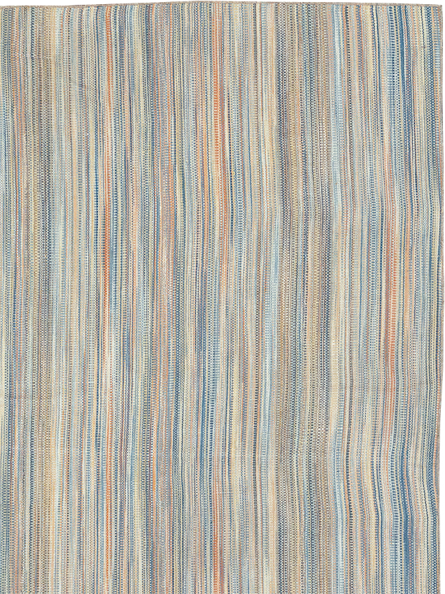 Modern Turkish Flatweave Kilim Room Size Carpet, No.32453 - Galerie Shabab