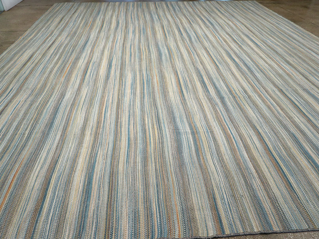 Modern Turkish Flatweave Kilim Large Carpet, No.32454 - Galerie Shabab