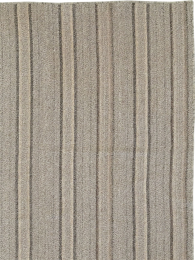Modern Turkish Flatweave Kilim Room Size Carpet, No.32457 - Galerie Shabab