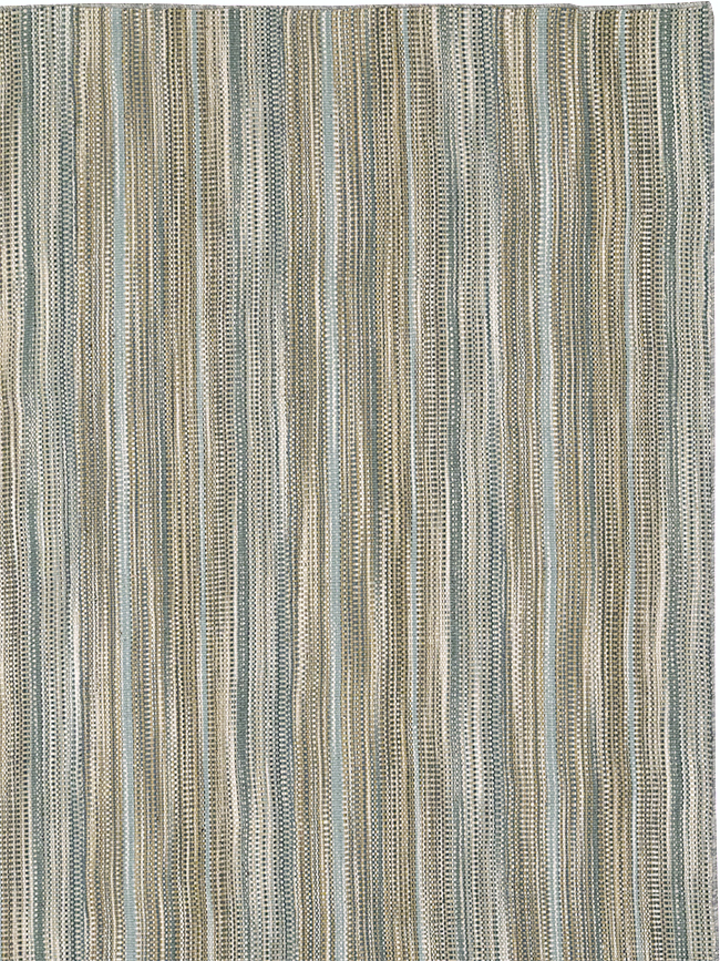 Modern Turkish Flatweave Kilim Room Size Carpet, No.32459 - Galerie Shabab