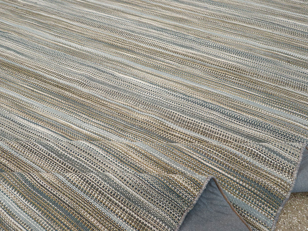 Modern Turkish Flatweave Kilim Room Size Carpet, No.32459 - Galerie Shabab