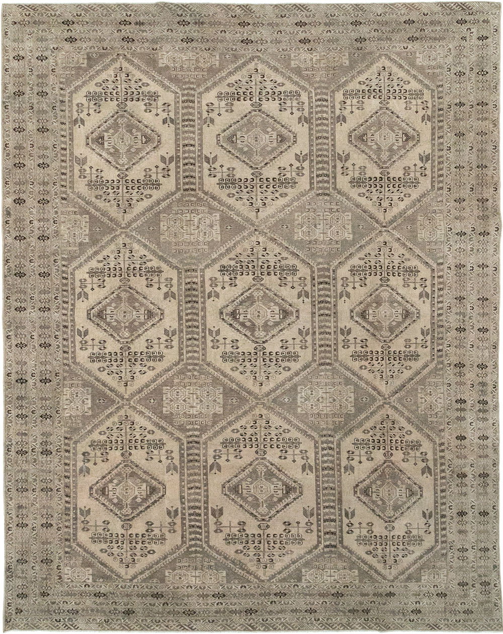 Vintage Persian Afshar Room Size Carpet, No.32468 - Galerie Shabab