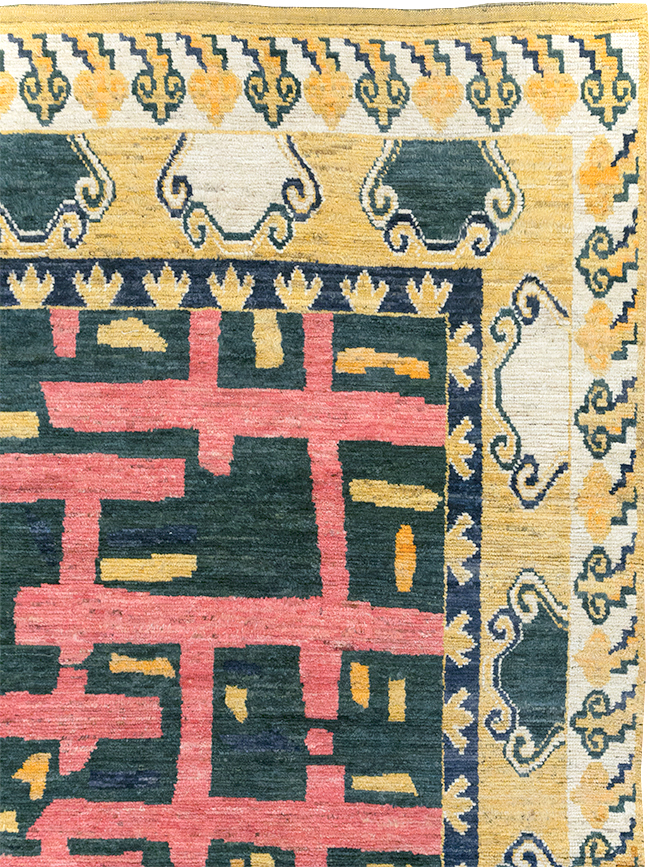 Modern East Turkestan Khotan Room Size Carpet, No.32473 - Galerie Shabab