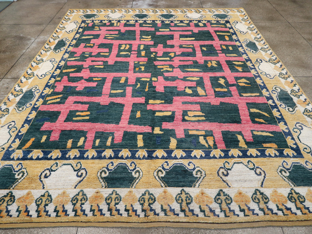 Modern East Turkestan Khotan Room Size Carpet, No.32473 - Galerie Shabab