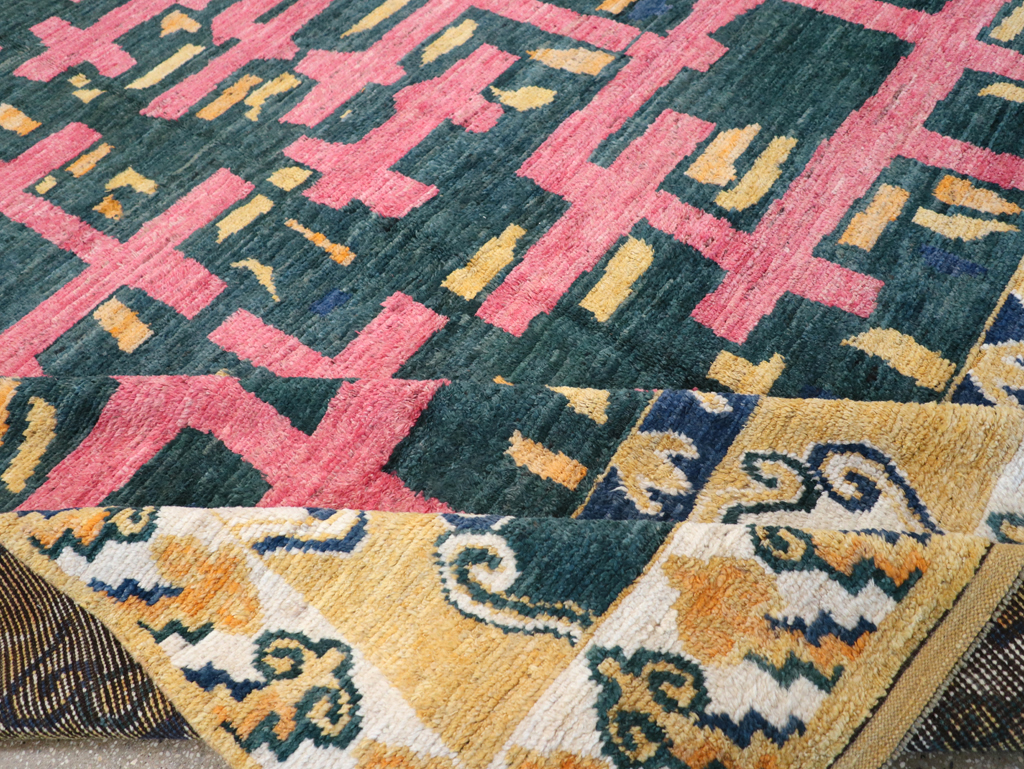 Modern East Turkestan Khotan Room Size Carpet, No.32473 - Galerie Shabab