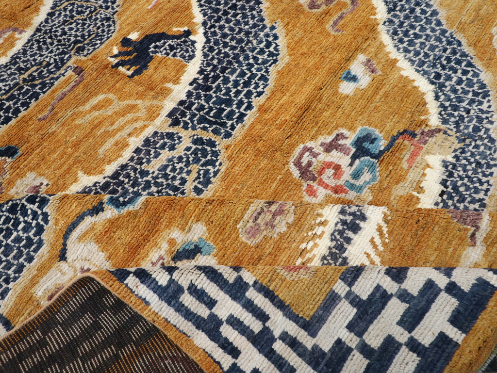 Modern East Turkestan Pictorial Khotan Room Size Carpet, No.32474 - Galerie Shabab