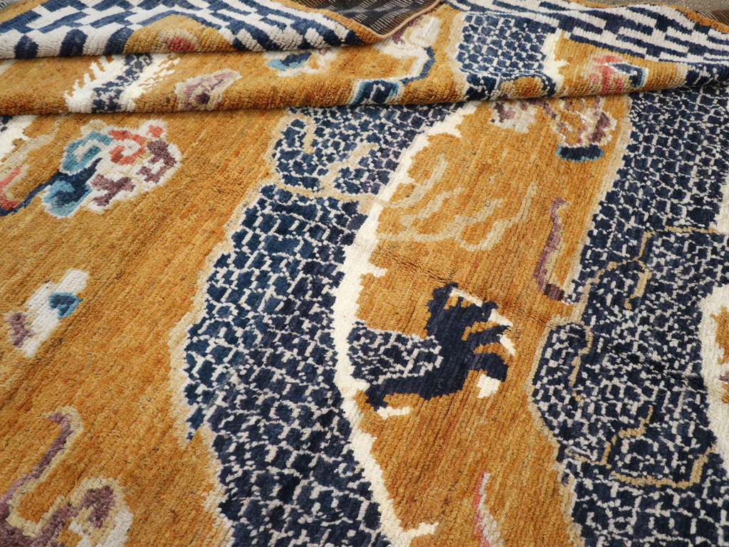 Modern East Turkestan Pictorial Khotan Room Size Carpet, No.32474 - Galerie Shabab