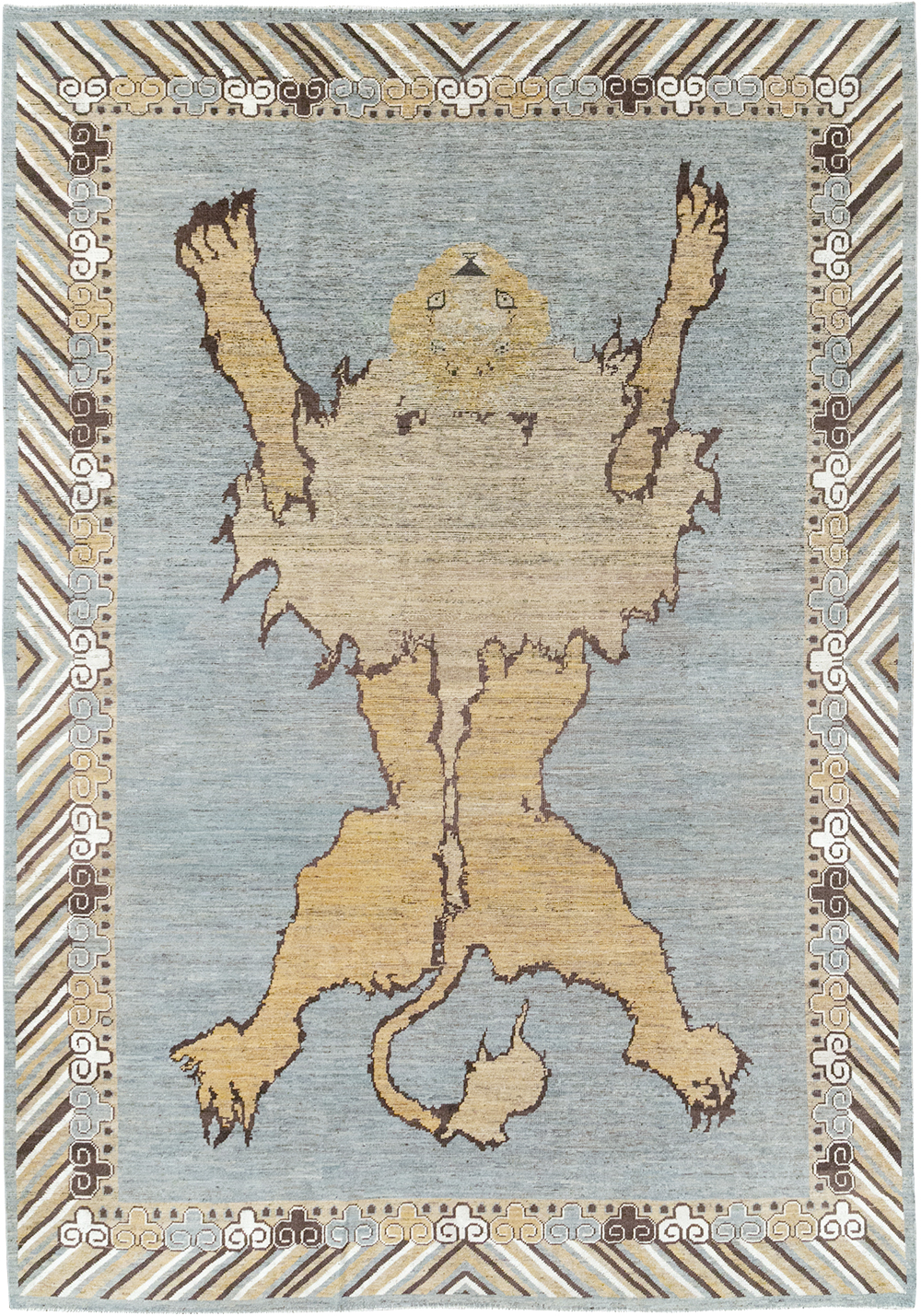 Modern East Turkestan Khotan Pictorial Room Size Carpet, No.32475 - Galerie Shabab