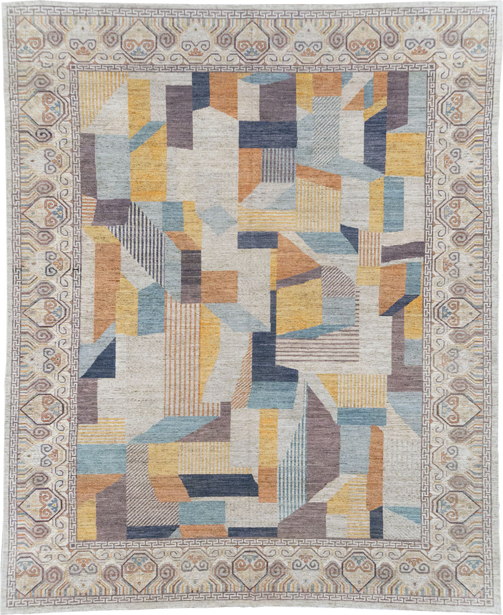 Modern East Turkestan Khotan Room Size Carpet, No.32480 - Galerie Shabab