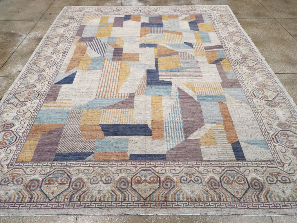 Modern East Turkestan Khotan Room Size Carpet, No.32480 - Galerie Shabab