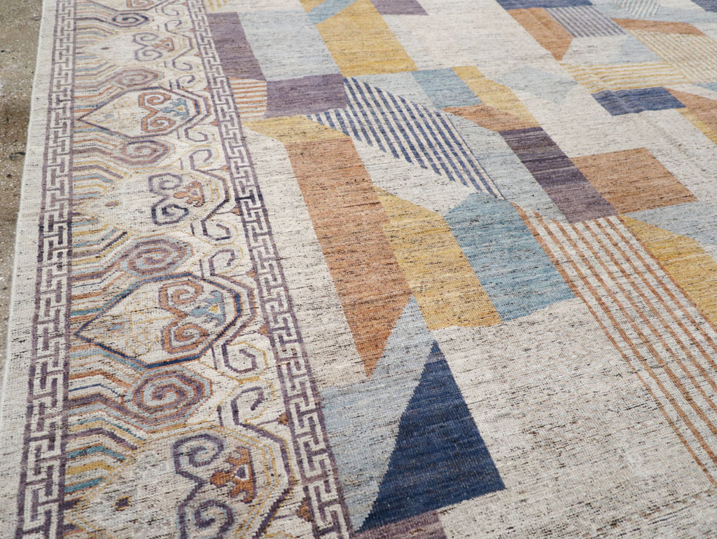 Modern East Turkestan Khotan Room Size Carpet, No.32480 - Galerie Shabab