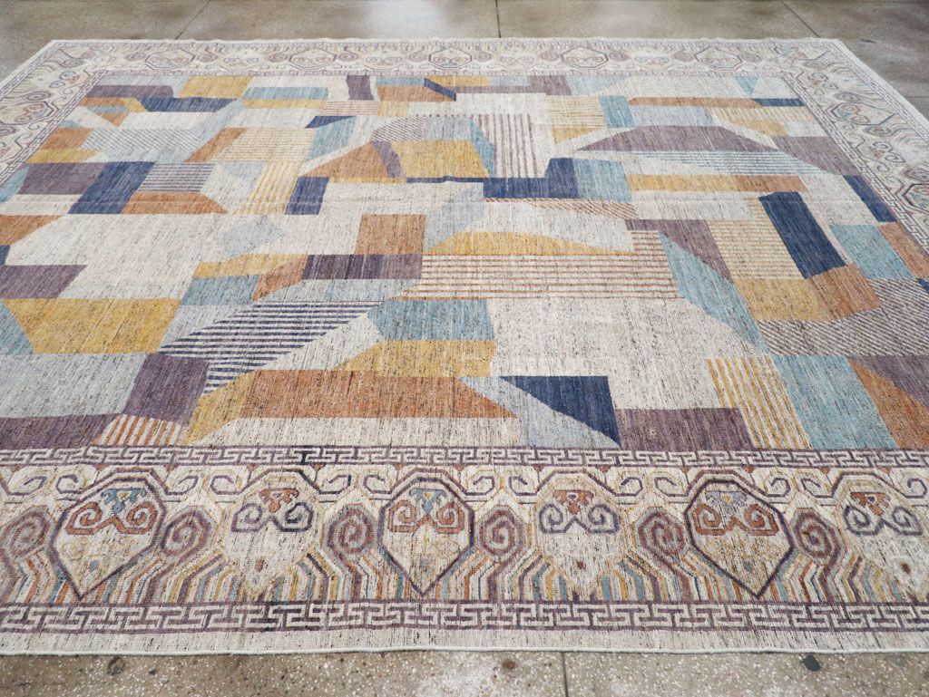 Modern East Turkestan Khotan Room Size Carpet, No.32480 - Galerie Shabab
