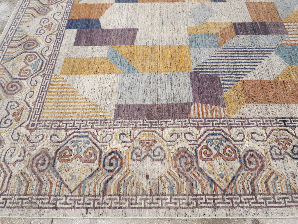 Modern East Turkestan Khotan Room Size Carpet, No.32480 - Galerie Shabab