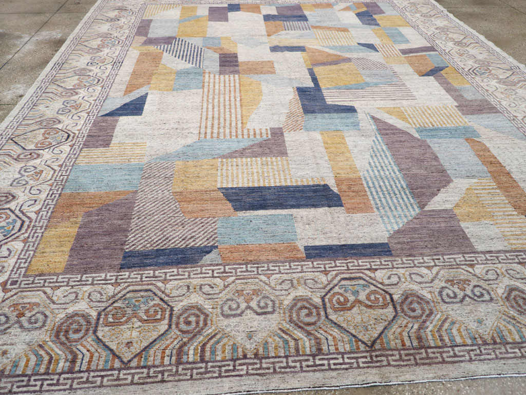Modern East Turkestan Khotan Room Size Carpet, No.32480 - Galerie Shabab