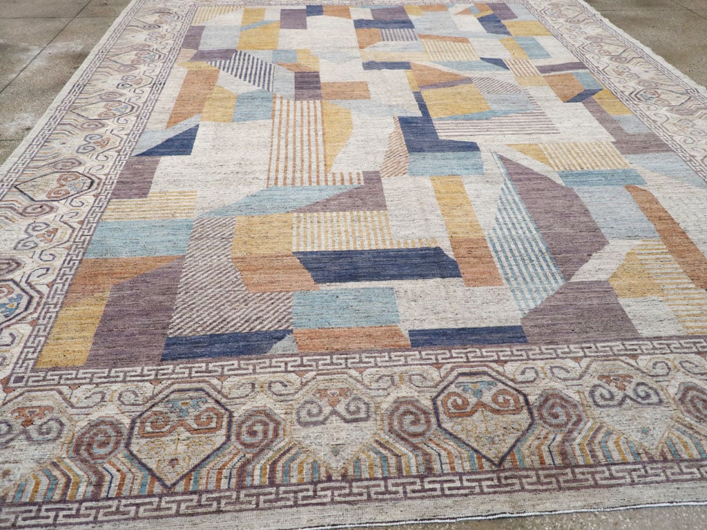 Modern East Turkestan Khotan Room Size Carpet, No.32480 - Galerie Shabab