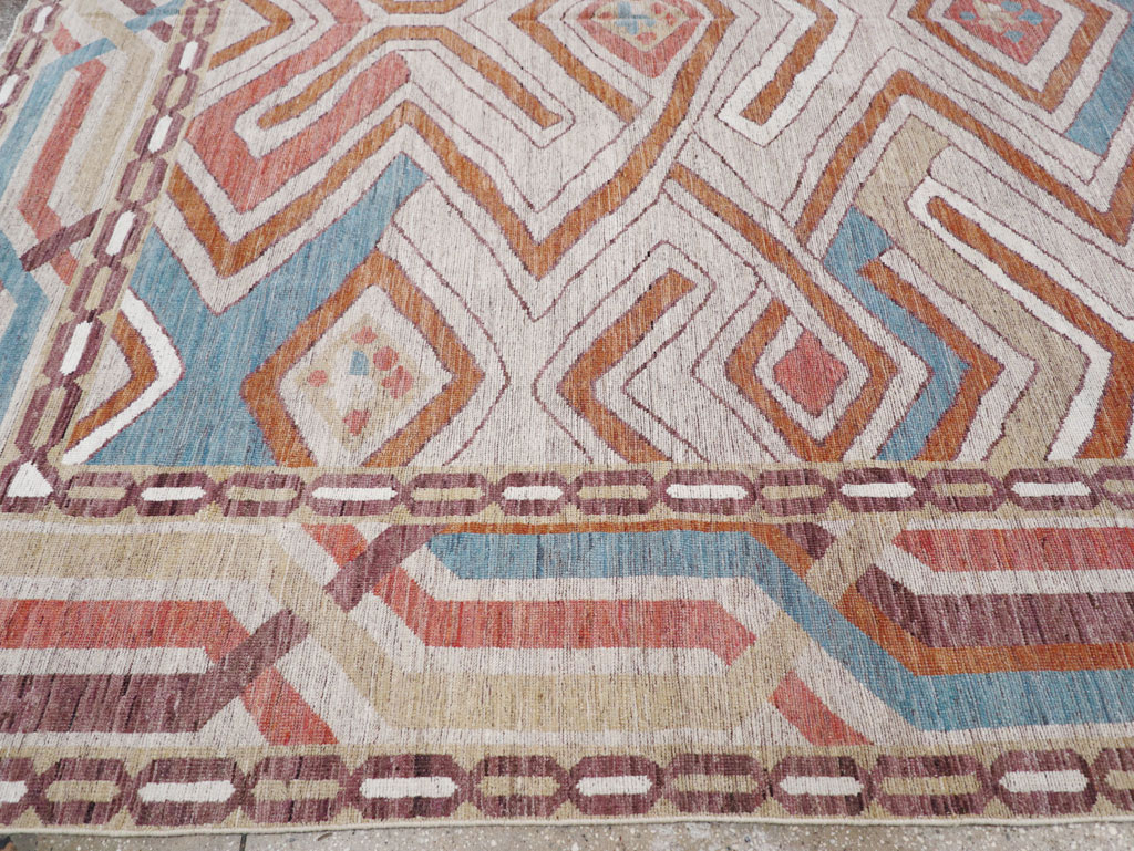 Modern East Turkestan Khotan Room Size Carpet, No.32481 - Galerie Shabab