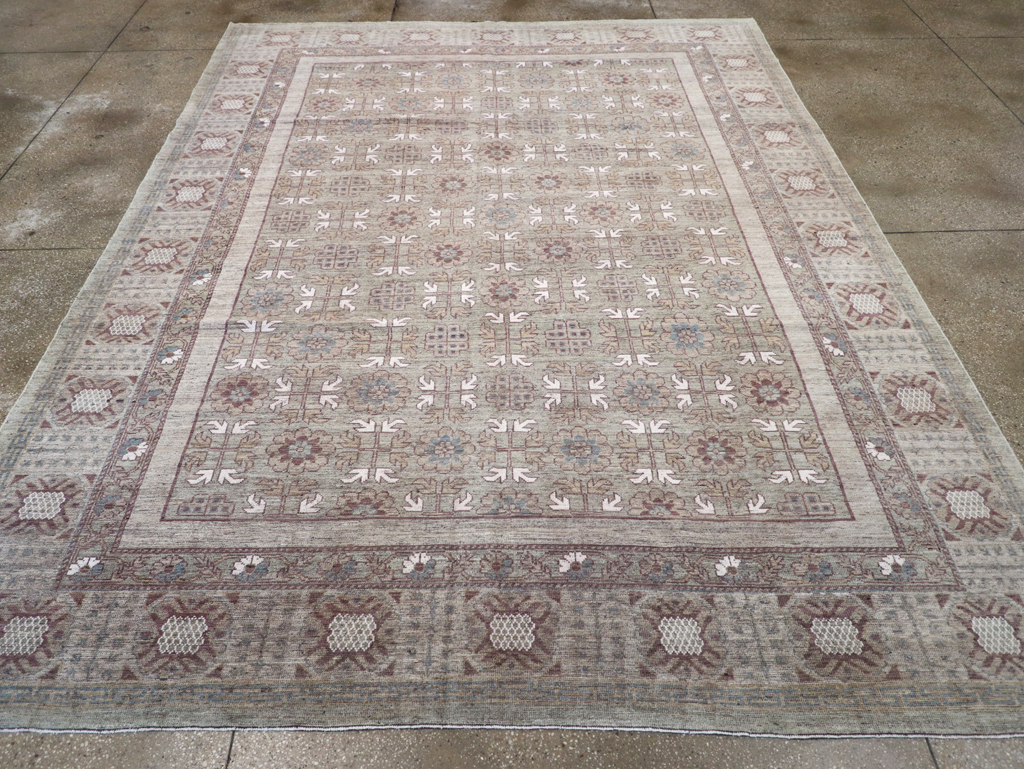 Modern East Turkestan Khotan Room Size Carpet, No.32483 - Galerie Shabab