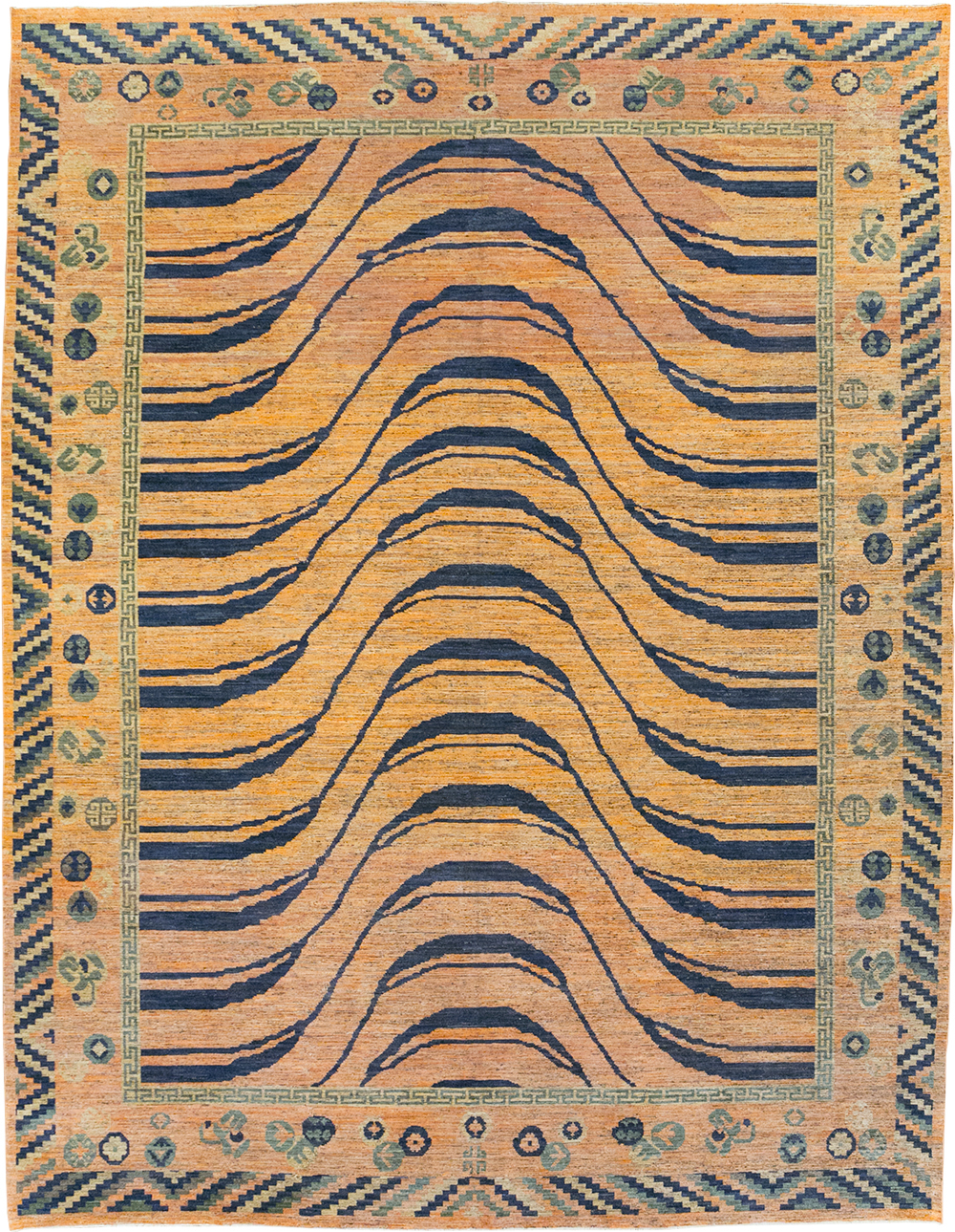Modern East Turkestan Khotan Room Size Carpet, No.32484 - Galerie Shabab