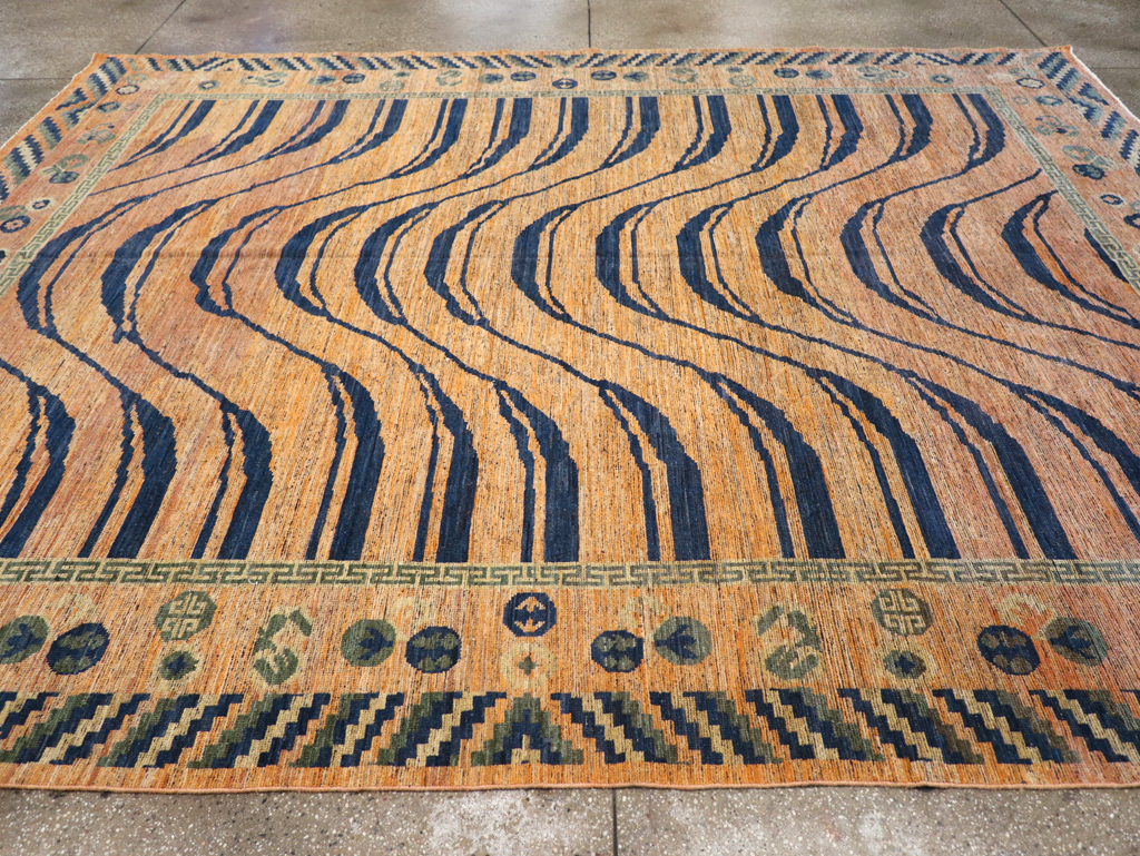 Modern East Turkestan Khotan Room Size Carpet, No.32484 - Galerie Shabab