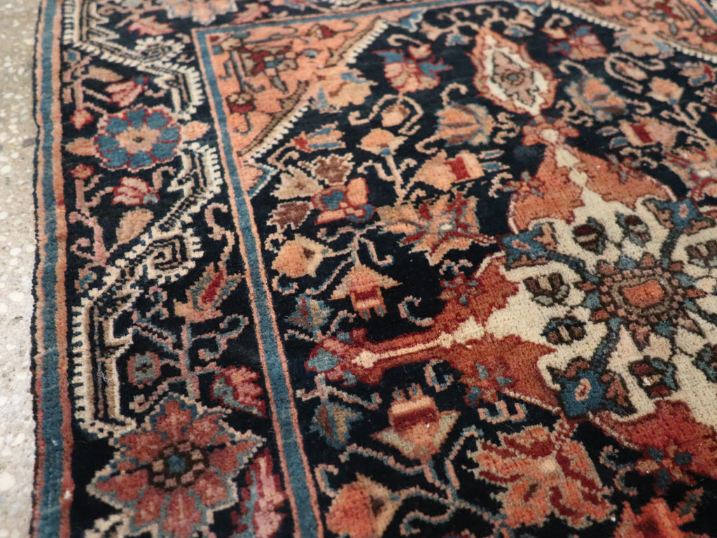 Antique Persian Sarouk Throw Rug, No.32486 - Galerie Shabab