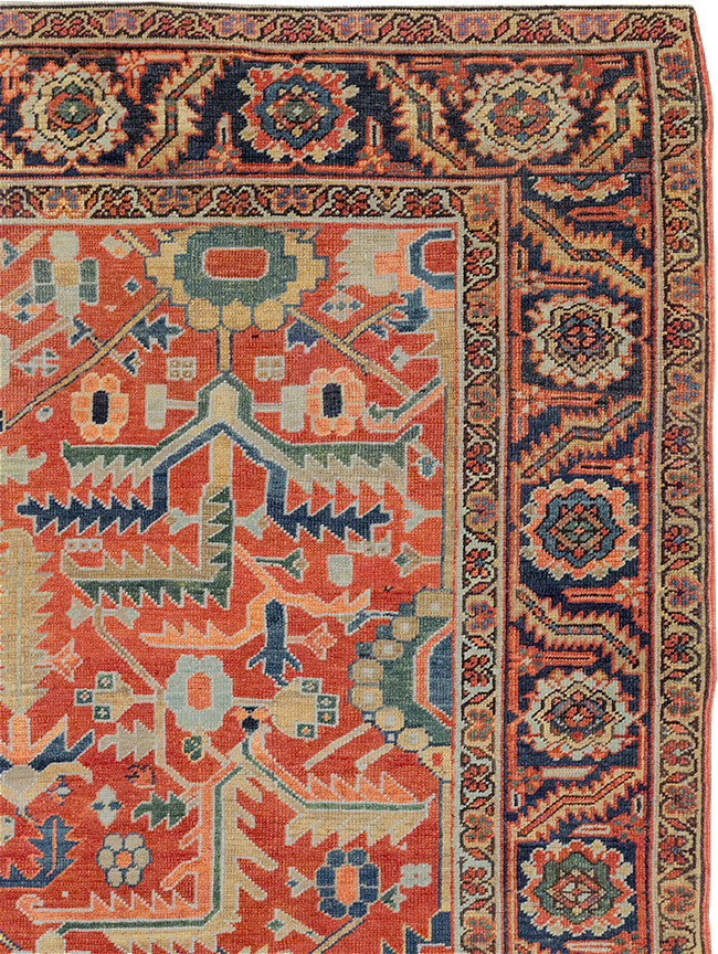 Antique Persian Heriz Room Size Carpet, No.32491 - Galerie Shabab