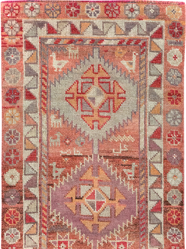 Vintage Turkish Oushak Runner, No.32494 - Galerie Shabab