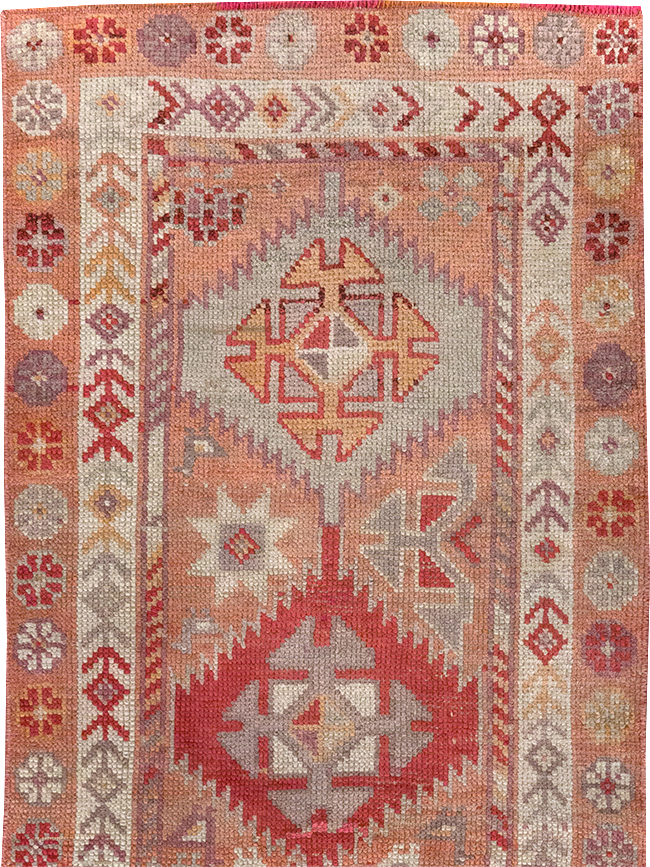 Vintage Turkish Oushak Runner, No.32494 - Galerie Shabab