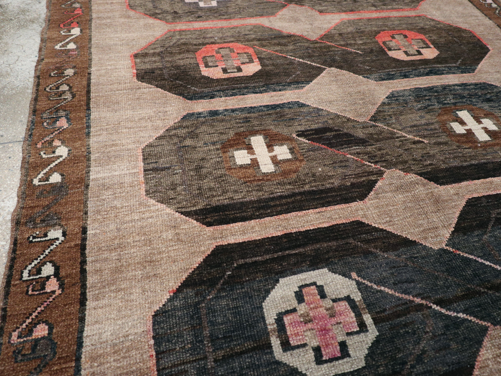 Vintage Turkish Anatolian Wide Gallery Runner, No.32496 - Galerie Shabab