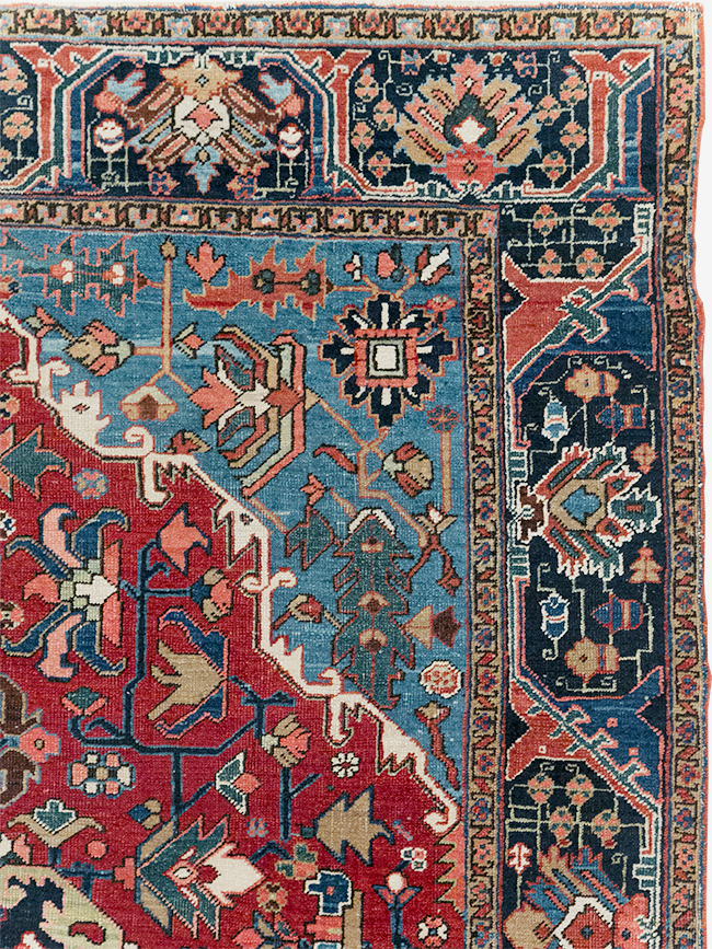 Antique Persian Heriz Small Room Size Carpet, No.32497 - Galerie Shabab