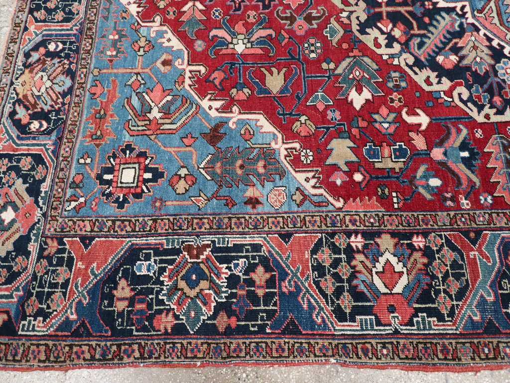 Antique Persian Heriz Small Room Size Carpet, No.32497 - Galerie Shabab