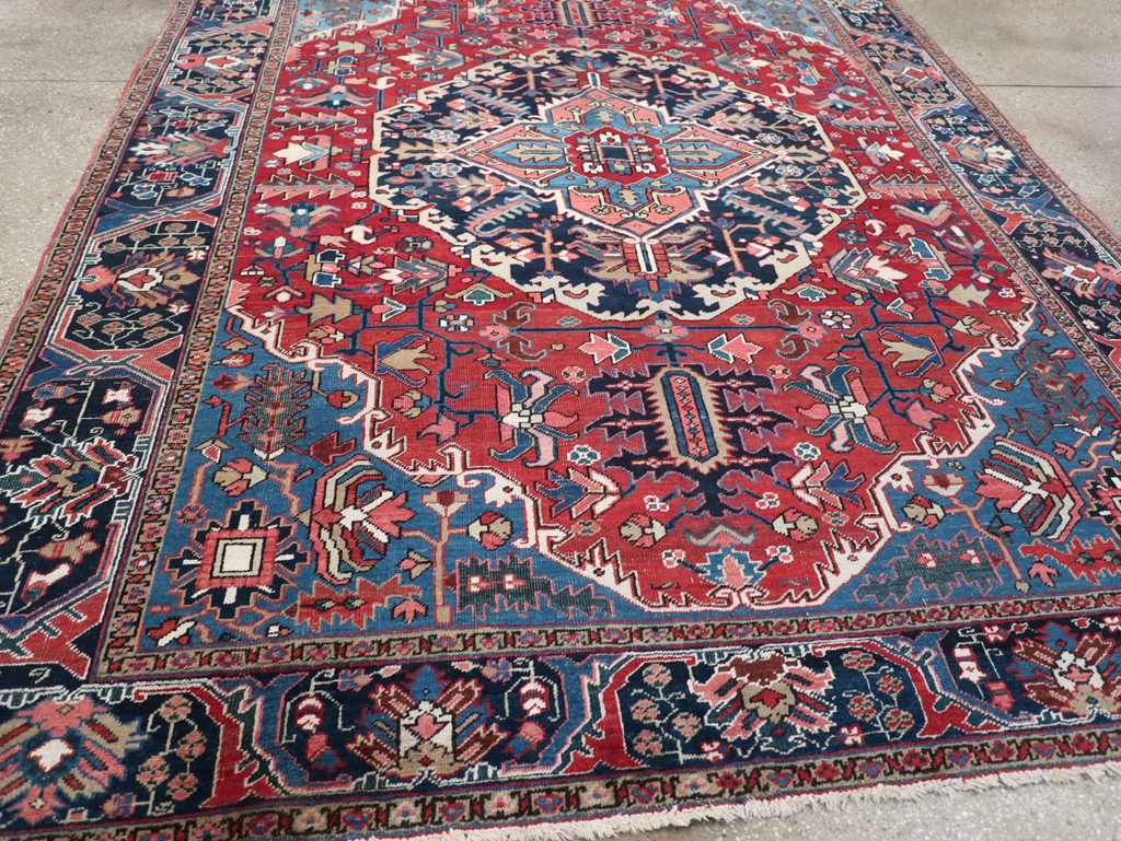 Antique Persian Heriz Small Room Size Carpet, No.32497 - Galerie Shabab