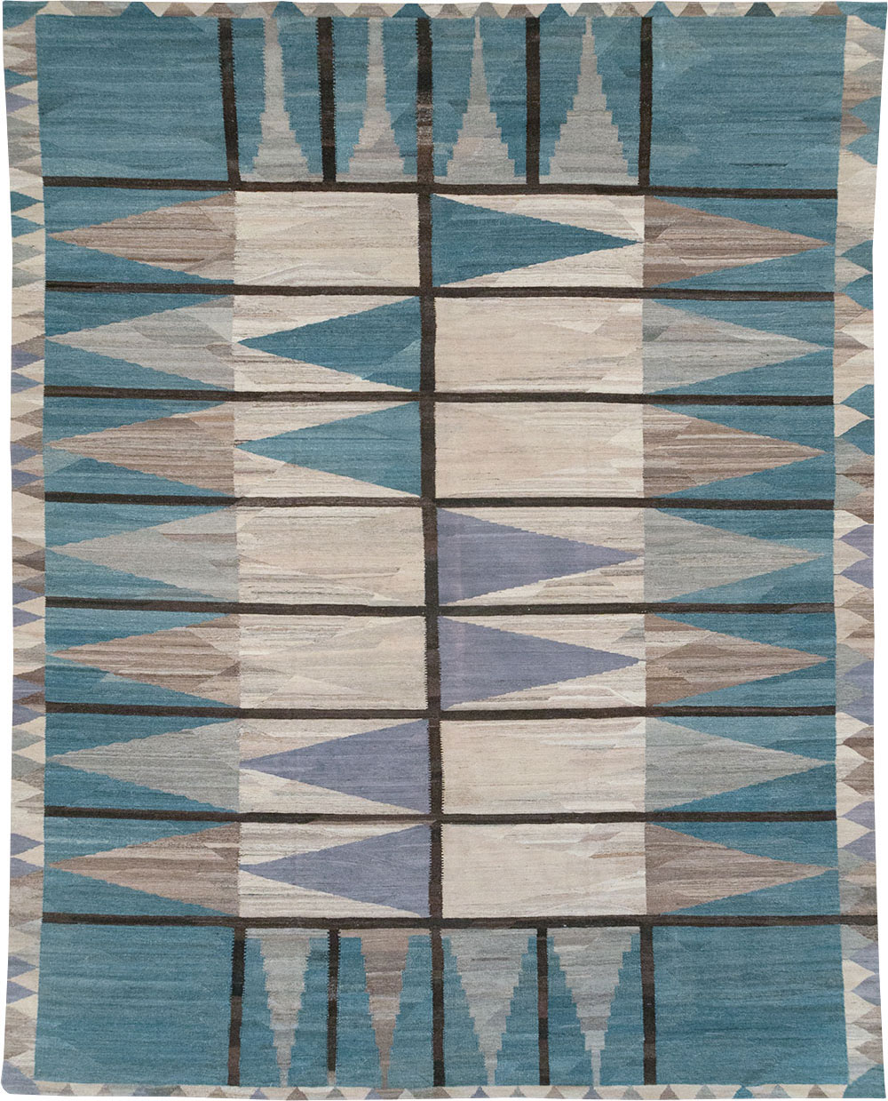 Modern Turkish Flatweave Large Carpet, No.32499 - Galerie Shabab