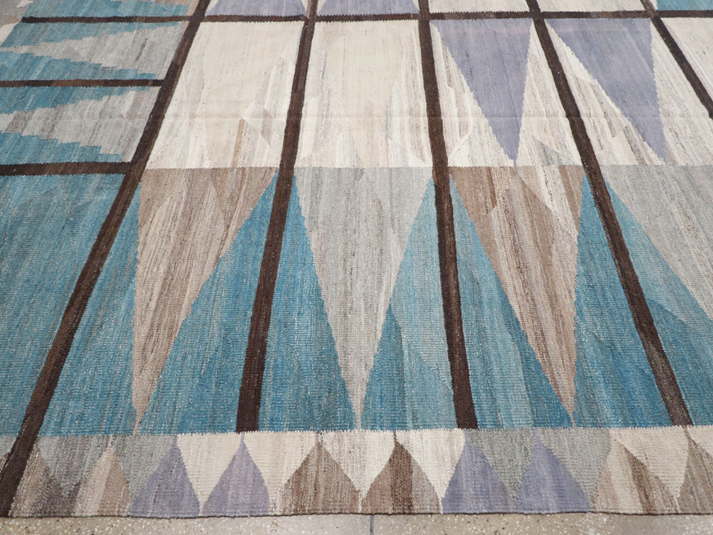 Modern Turkish Flatweave Large Carpet, No.32499 - Galerie Shabab