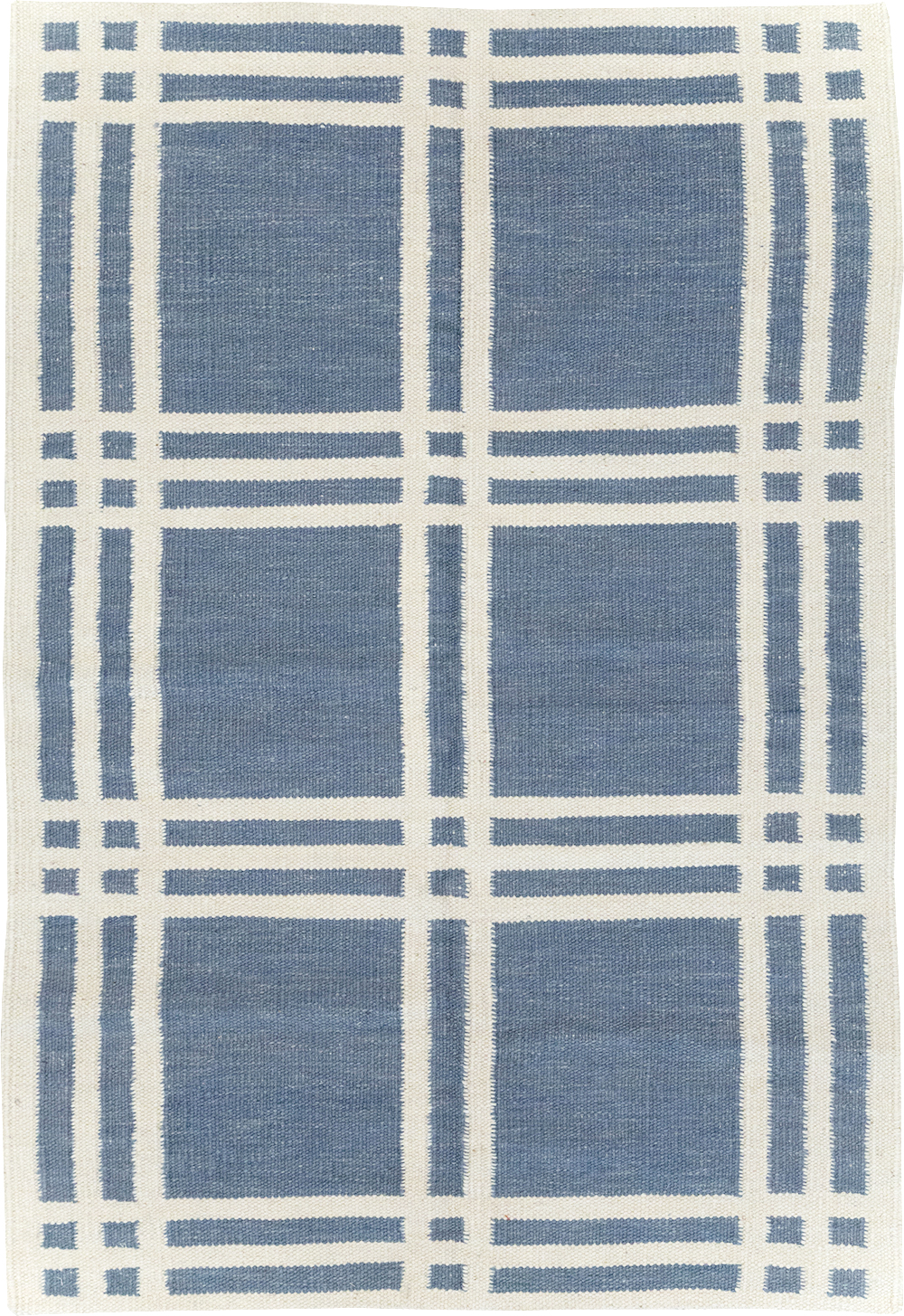 Swedish Inspired Contemporary Turkish Flatweave Accent Rug, No.32505 - Galerie Shabab