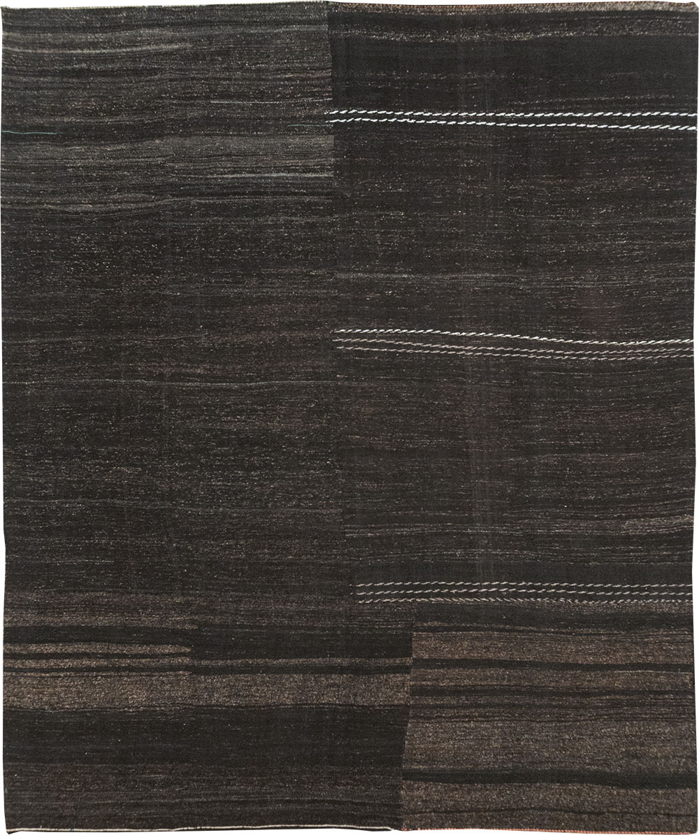 Modern Turkish Flatweave Large Room Size Carpet, No.32509 - Galerie Shabab