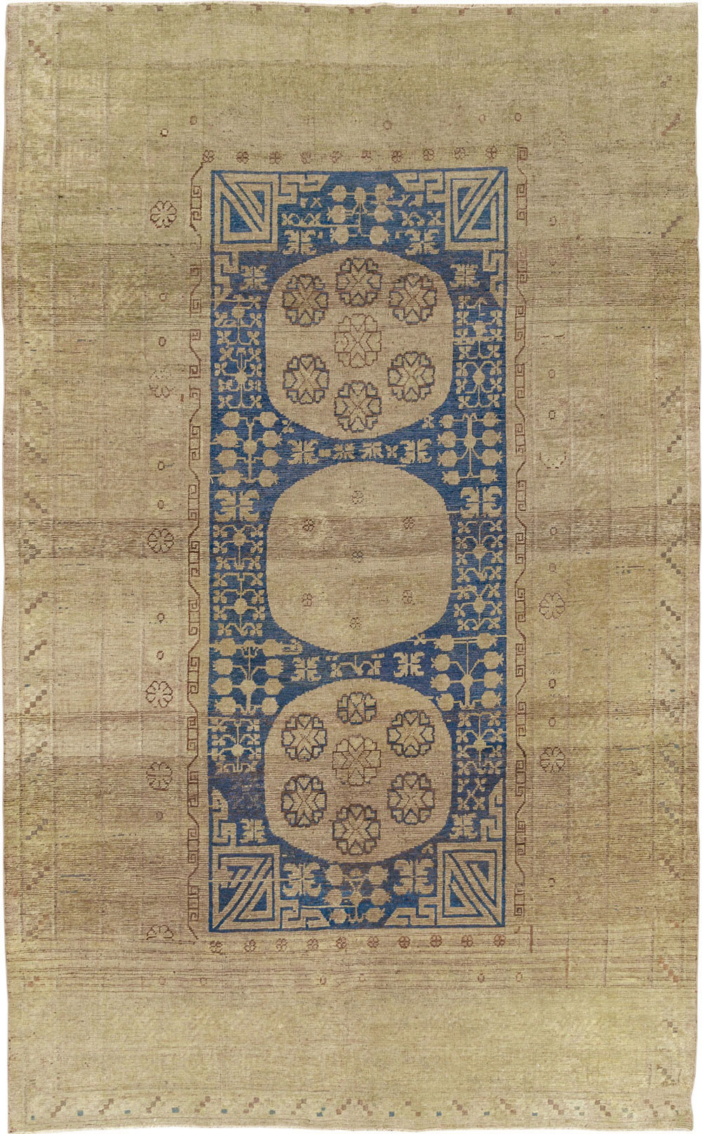 Antique East Turkestan Khotan Accent Carpet, No.32511 - Galerie Shabab