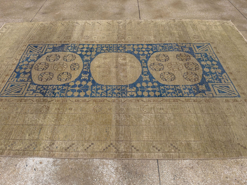 Antique East Turkestan Khotan Accent Carpet, No.32511 - Galerie Shabab