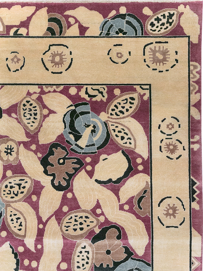 Modern Turkish Art Deco Style Room Size Carpet, No.32520 - Galerie Shabab