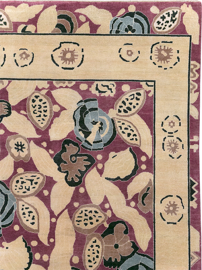 Modern Turkish Art Deco Style Room Size Carpet, No.32520 - Galerie Shabab